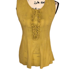 Newport News vintage ruffled sleeveless blouse Size small